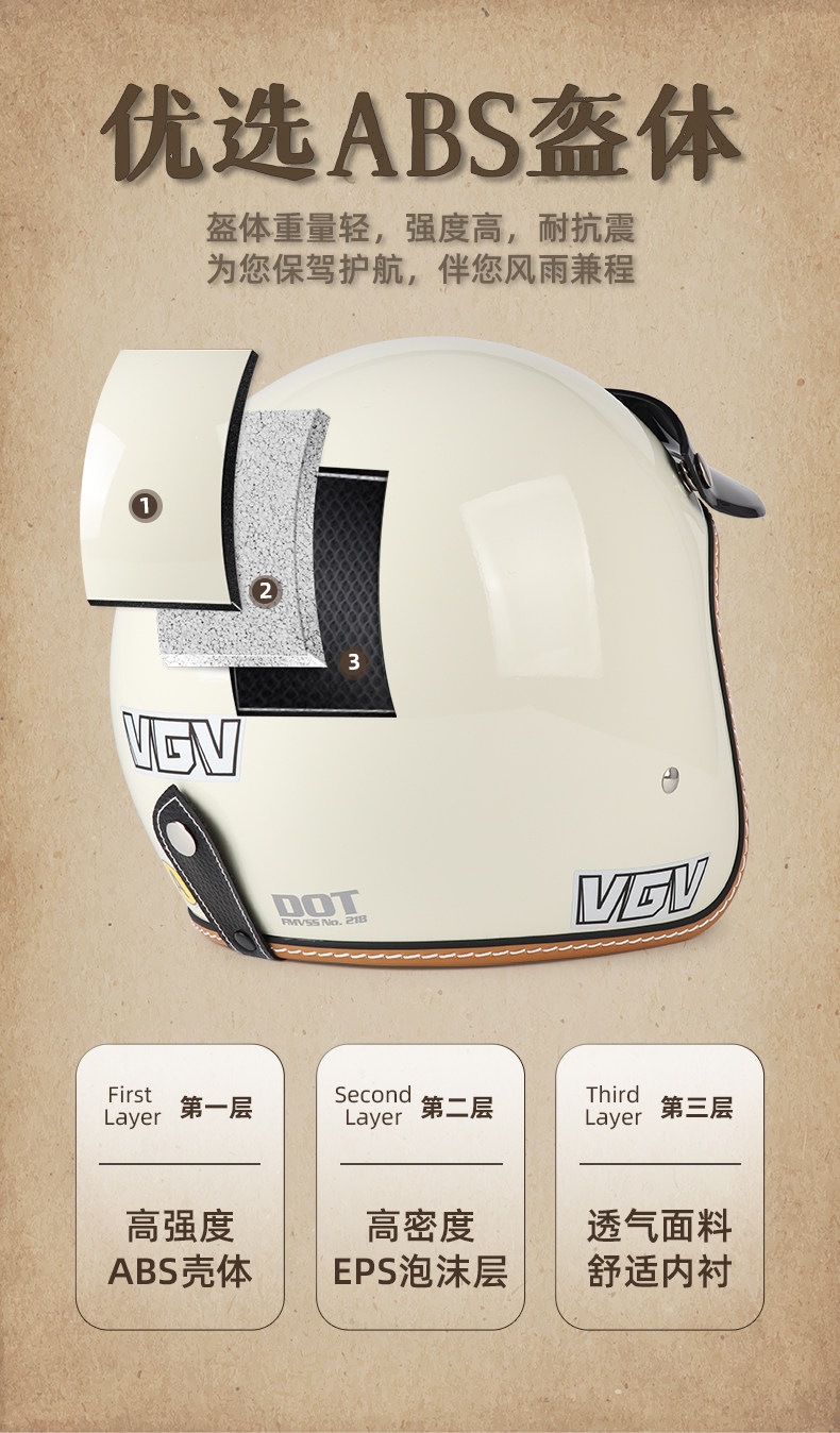 3C Certified Retro Motorcycle Helmet Electric Scooter Half Helmet Summer All-Season Universal Safety Helmet for Men and Women