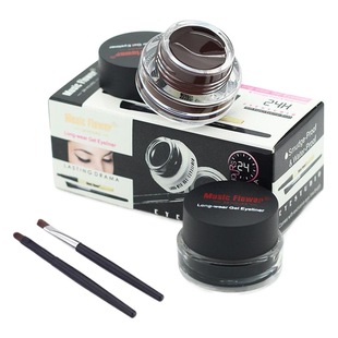 MusicFlower double-color eyebrow cream eyeliner cream double-effect one-in-one non-makeup non-blooming waterproof cross-border hot sale