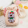 Demi-season plush cute three dimensional doll, hand warmer, trend shoulder bag, water container, in 3d format