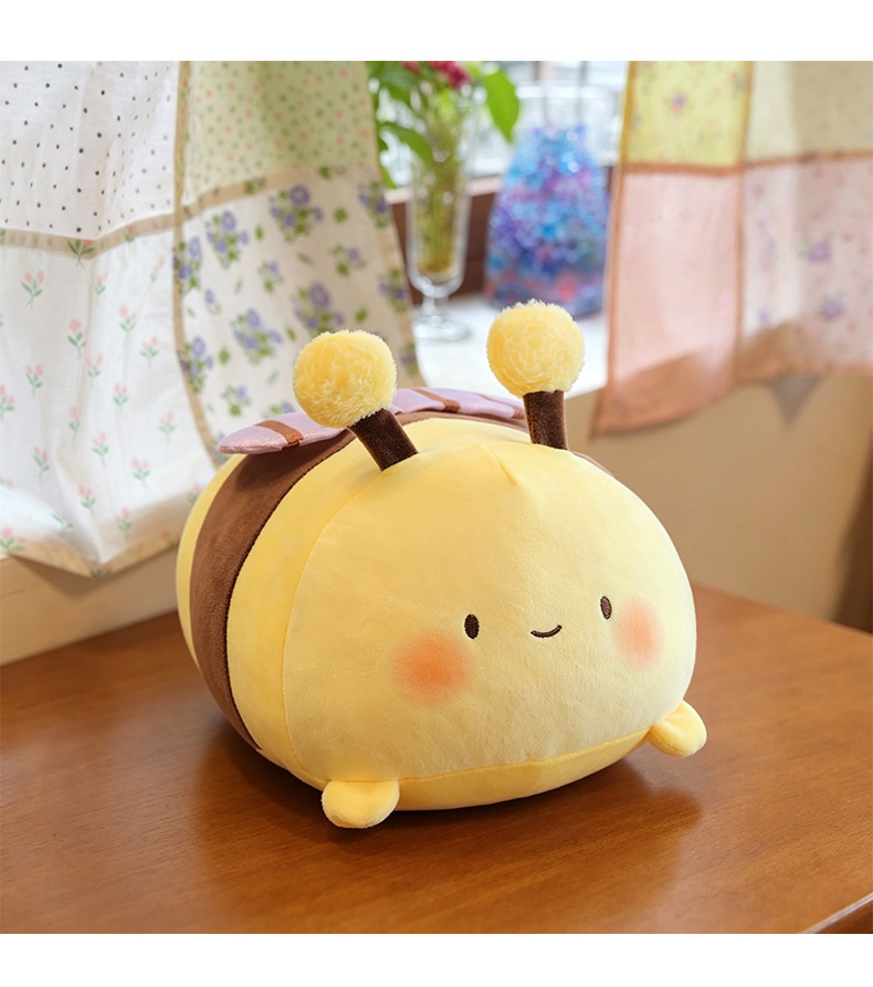 Super soft and elastic little bee plush toy, insect doll, birthday gift, claw machine prize, wholesale