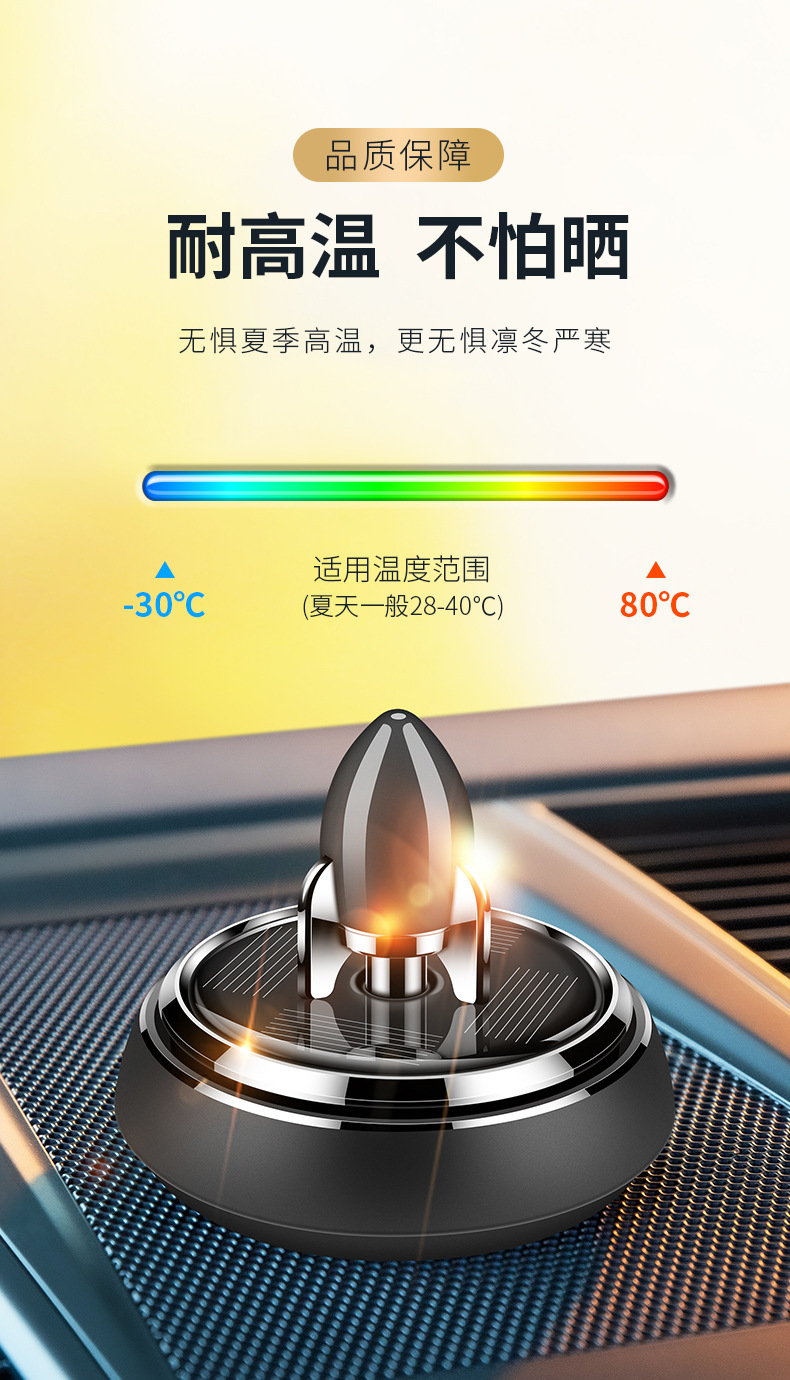 Car Perfume Car Ornaments Solar Center Console Aromatherapy Men's Car Interior Decoration Supplies Center Console Decoration