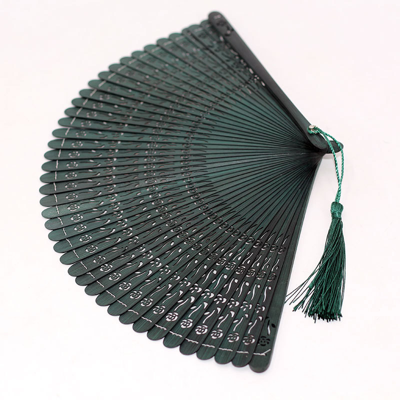 Chinese style hollow handmade all bamboo fan children Japanese -style bamboo products craft folding fan carving bamboo fan wholesale