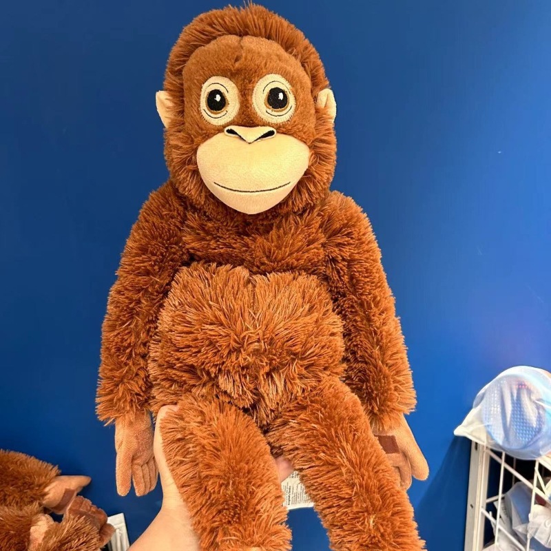 En línea mono de la celebridad muñeca que Engels Kuge pegajosa hebilla brazo largo orangután peluche juguete niños Ragdoll al por mayor