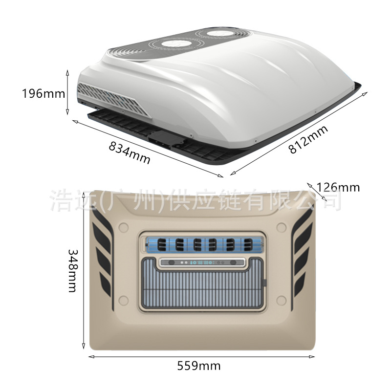 无 Treeligo New Double Fan Parking Air Conditioner 12V 24V Electric (Automotive air conditioning) - 24v-high-configuration-large-top-fan-air-conditioner-all-in-one-eac0026724