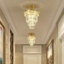 现代简约水晶灯餐厅吊灯玄关欧式客厅卧室复式楼梯过道走廊小创意