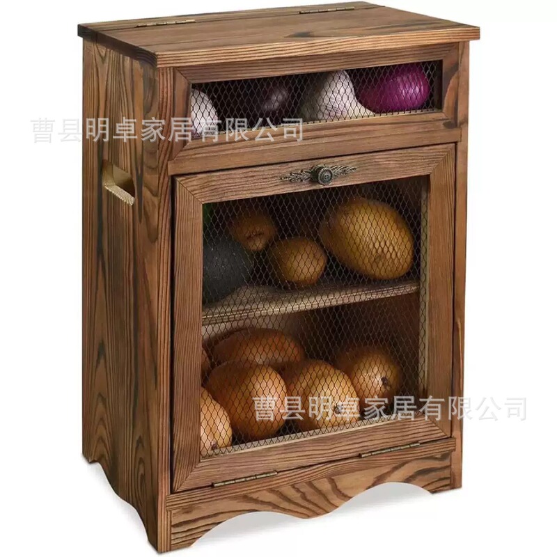 跨境竹木质厨房双层调料瓶玻璃密封罐调味瓶分装瓶收纳架储物盒|undefined