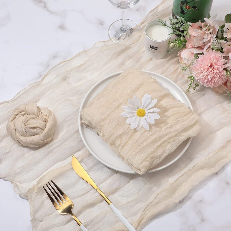 50*50cmボヘミアン風しわ布ナプキン結婚式パーティーテーブル飾りテーブルマット外国貿易しわナプキン|undefined