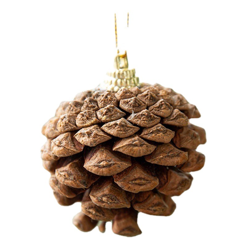 Decoraciones navideñas de piñas, adornos para árboles de Navidad, decoraciones navideñas, adornos colgantes, flores secas al por mayor