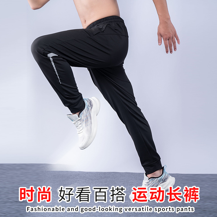 Spring and Autumn breathable quick-drying sports pants men's trousers skinny tight leg fitness running football Training Pants Sweatpants tight pants