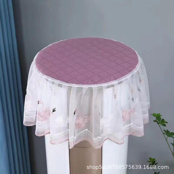 Round Cover Cloth Dust Cover That Does Not Take Off When Turned On, Vertical Cylindrical Cabinet, Living Room, No Need to Remove Air Conditioner Cover, Cabinet Cover, Cylindrical Type