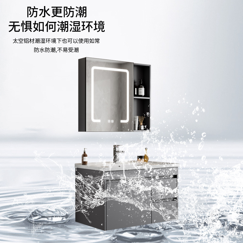 espacio de aluminio tipo pared lavabo gabinete combinado cerámica inodoro pequeño tipo de casa hotel lavabo transfronterizo