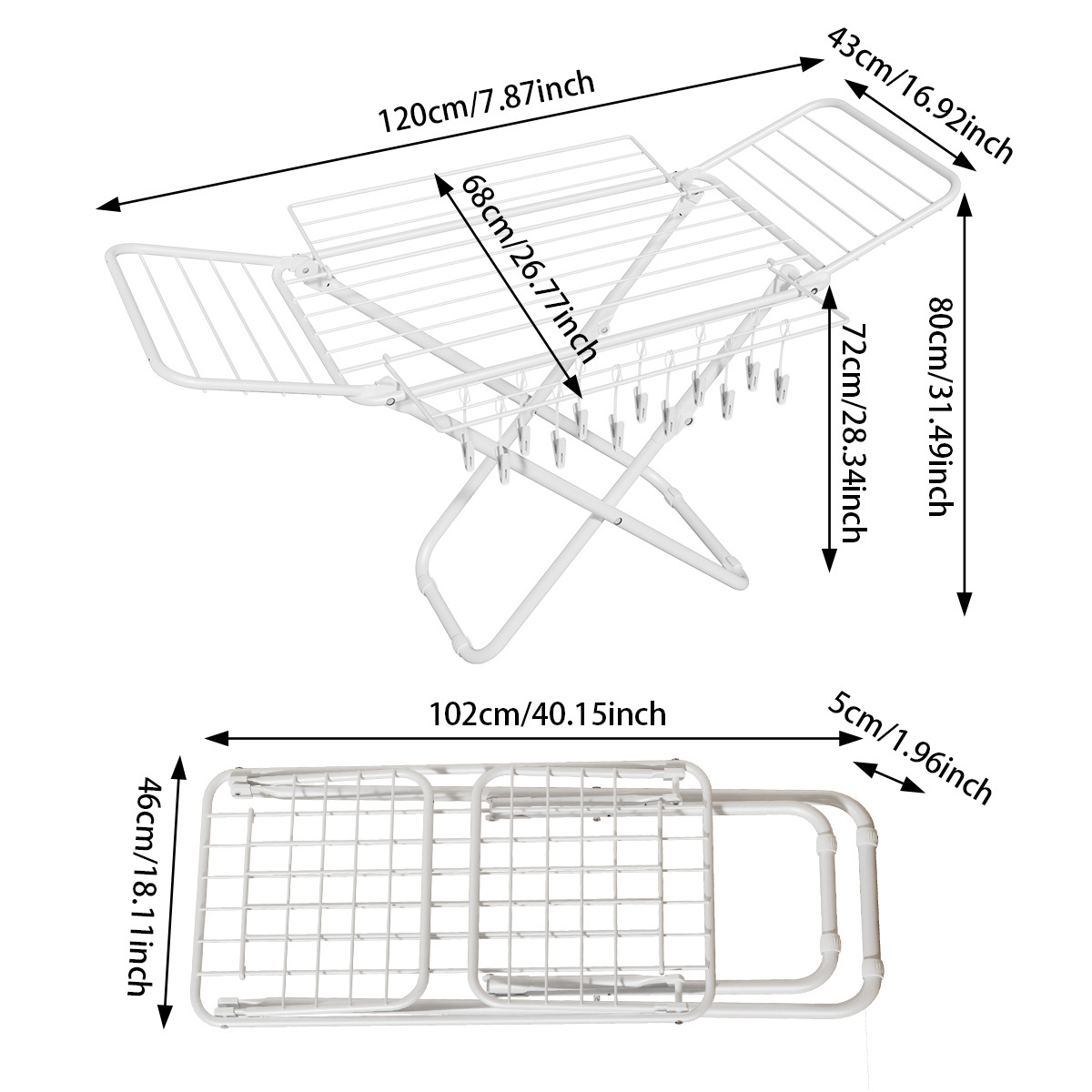Transfronterizo tipo X piso percha de secado de ropa balcón plegable percha de secado de ropa interior y exterior sin instalación percha de secado de ropa al por mayor