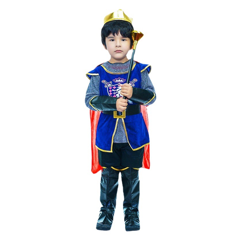 Rey DE LOS NIÑOS traje de Halloween Cosplay traje de la etapa de la mascarada ropa de fiesta traje de rendimiento