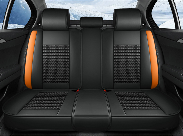 Cross-Border Car Seat Covers, Four-Season Universal Seat Covers, Fully Enclosed Seat Cushions, Nappa Leather Seat Covers, Breathable Ice Silk Cushions