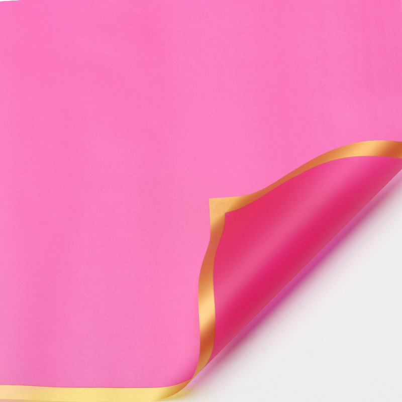 Roland New Golden frontera jalea película de la flor material de papel de embalaje impermeable de gama alta Flor de papel de embalaje ramo de flores tienda de flores