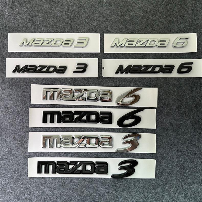 Suitable for Changan Mazda Car Logo Mazda3 6 Modified Black English Alphanumeric Rear Trunk Car Logo