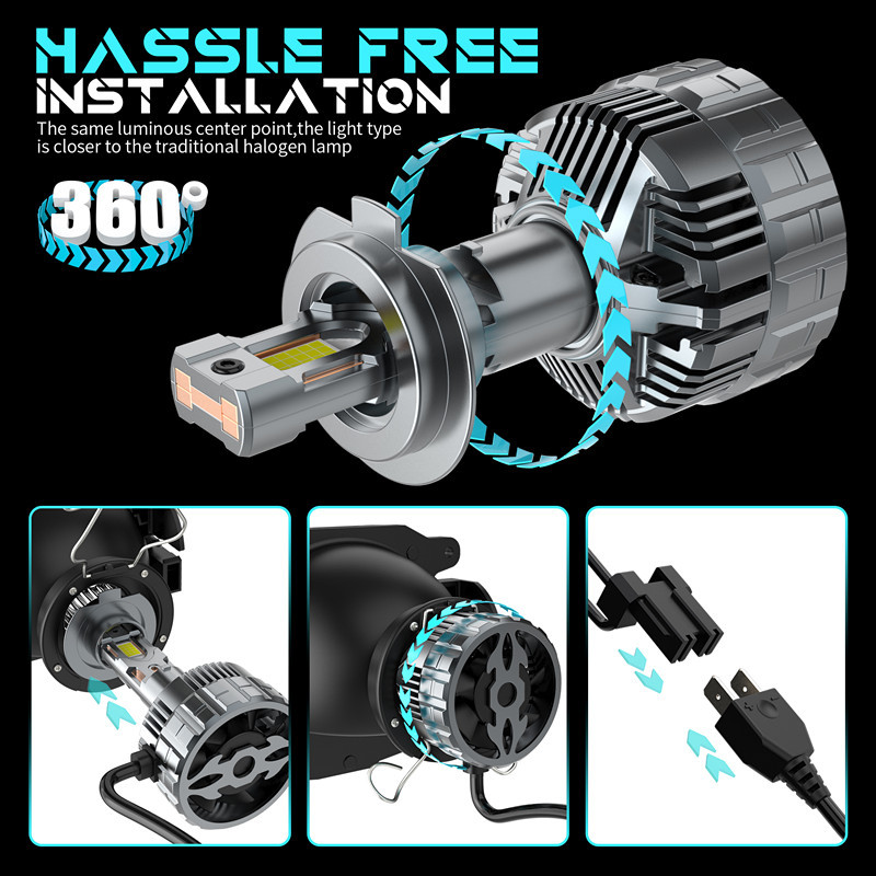 Alta potencia V33SLED faro 360W ultra brillante ajustable potencia láser LED delantero H7