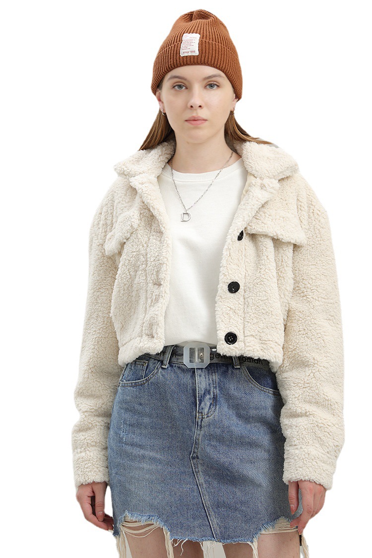 Chaqueta Corta de Algodón para Mujer de Poliéster para Invierno