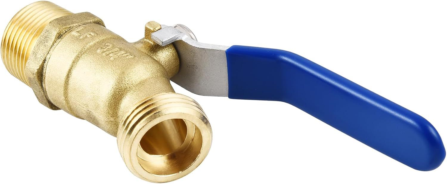 Cross-border brass ball valve 3/4 GHT X 3/4 NPT garden hose threaded faucet switch undefined