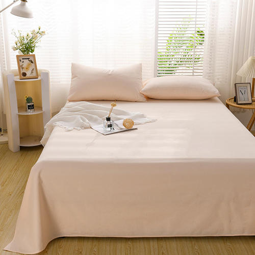 2024 new cotton type A 40 count brushed solid color bed sheets 100 pure cotton bed sheets single product Xinjiang cotton simple set