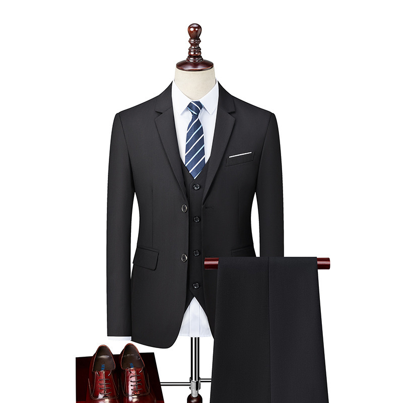 Men's Suit Set, Spring and Autumn Korean Style Slim-Fit Suit, Formal Wear, Groomsmen Suit, Business Formal Wear, In-Stock Manufacturer