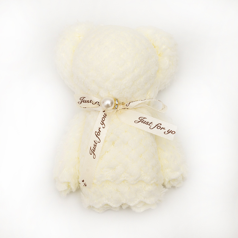 파인애플 무늬 흰 진주곰