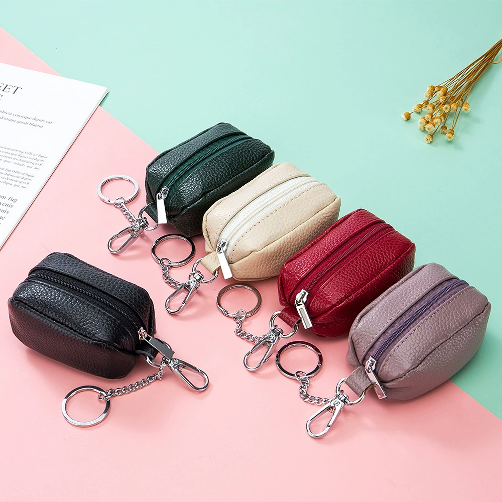 Cute universal storage system, key bag, capacious wallet for men and women, genuine leather