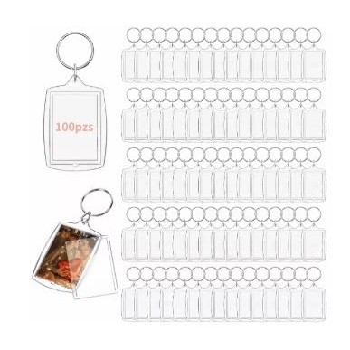 Cross-border e-commerce photo frame acrylic keychain blank shell heart-shaped blank calligraphy transparent acrylic keychain blank shell