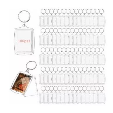 Cross-border e-commerce photo frame acrylic keychain blank shell heart-shaped blank calligraphy transparent acrylic keychain blank shell