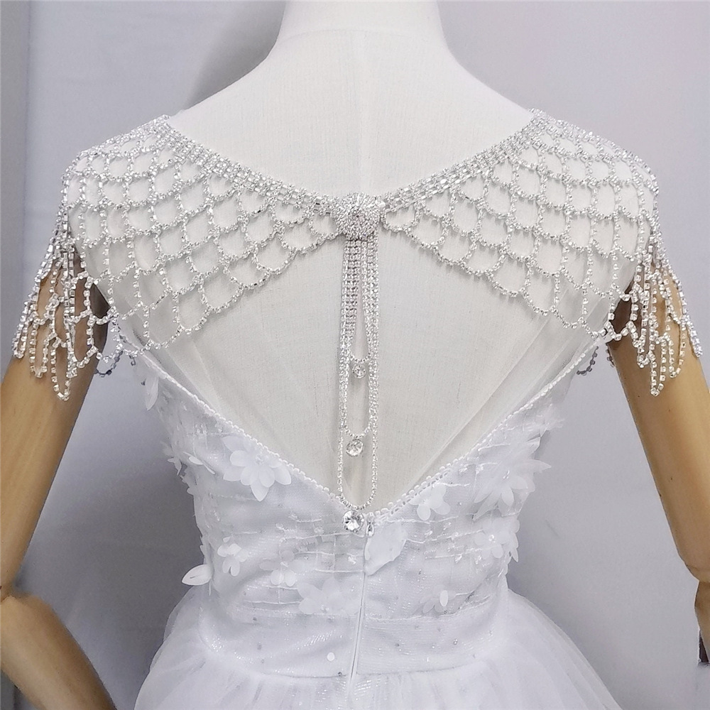 Rhinestone Mesh Hollow Shoulder Chain 2