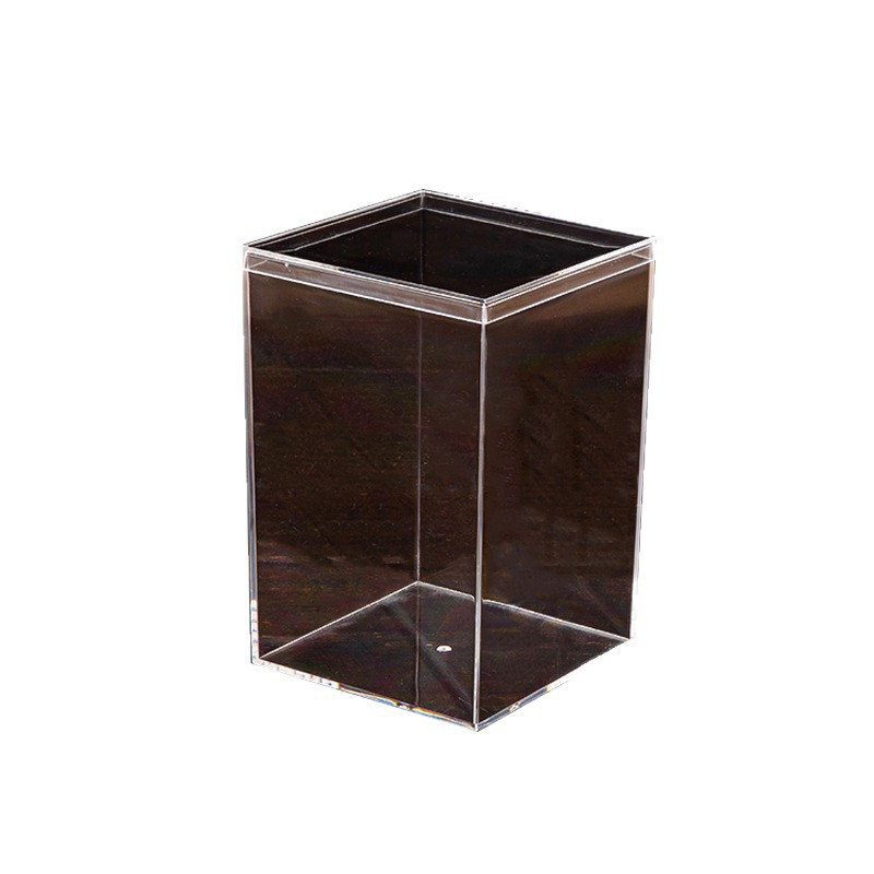 Caja transparente cuadrada PS embalaje de alimentos de plástico duro de alimentación Douyu caja de cristal de barro ciego boda caja de dulces