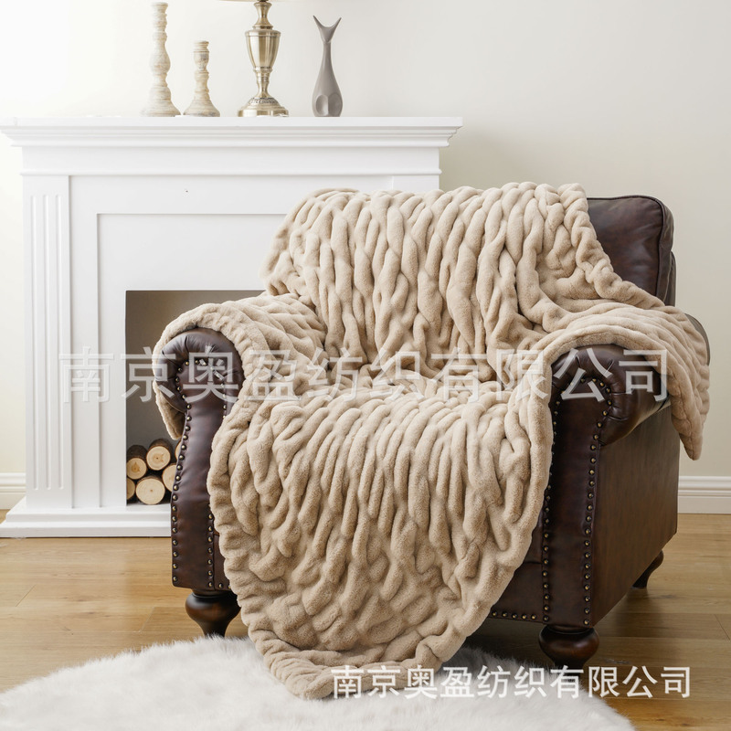 跨境毛毯仿兔绒毛毯子午睡加厚毯子短毛办公室毯子沙发毯高级感|undefined