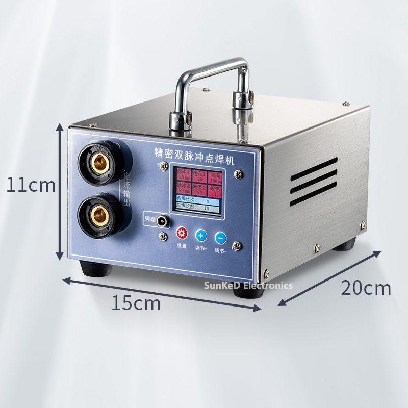小型家用变压器点焊机220v锂电池碰焊机维修工具彩屏双脉冲大功率