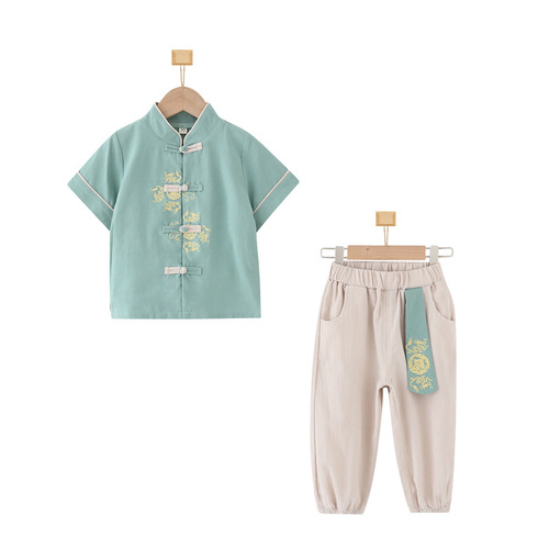 Children's Hanfu Costume Retro Tang Suit Birthday Clothes for Boys Kids Summer Hanfu Wholesale Hanfu Confucianism Dress