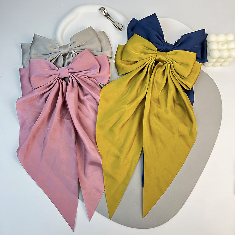 Women's Sweet Bow Knot Satin Hair Clip display picture 7