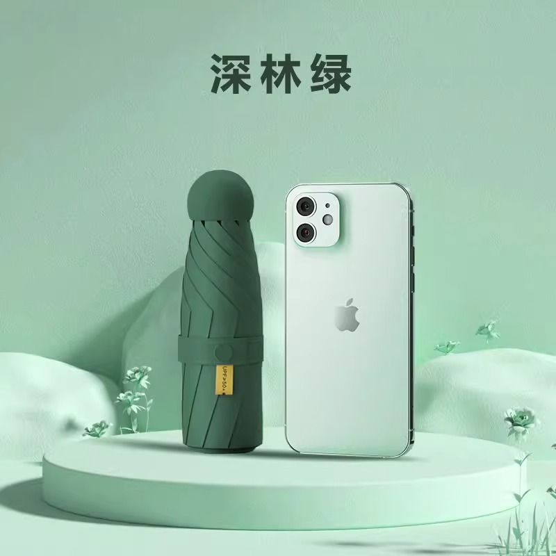 50% de descuento en mini cápsula portátil paraguas solar protección UV paraguas solar regalo publicidad paraguas lote