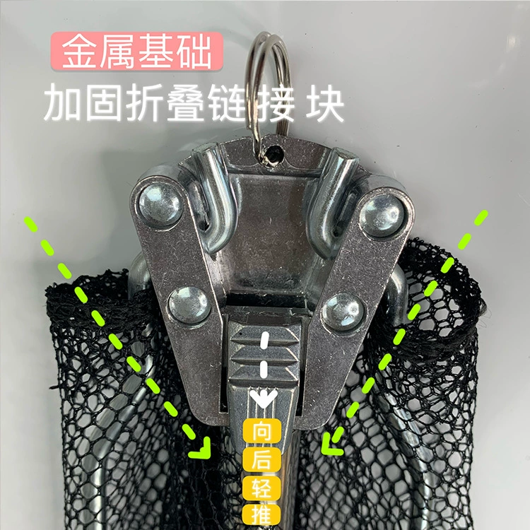 Triangle stainless steel, automatic folding fishing net with accessories