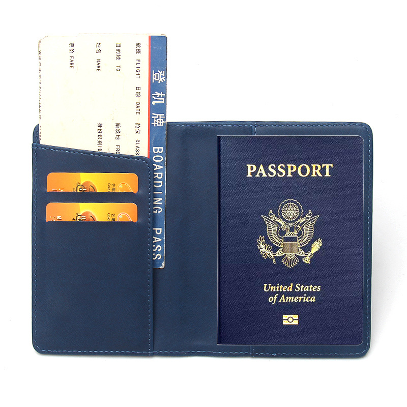 Anti-theft DIY world map coloring passport holder multifunction travel coloring personalized leather passport book cross-border