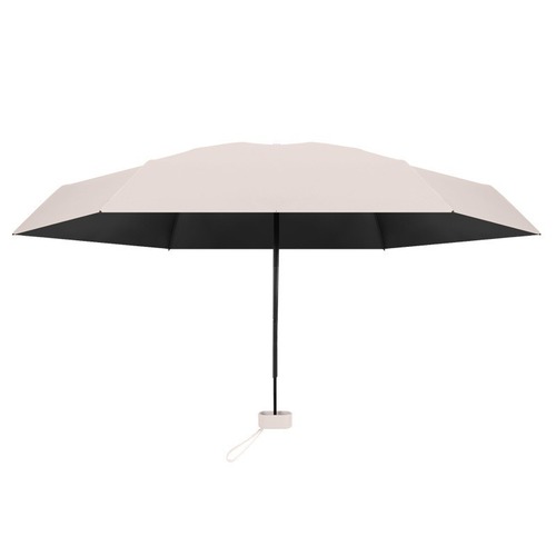 Flat 6-fold mini black vinyl sun umbrella for women high-end sun umbrella wholesale rain and sun umbrella custom advertising sunshade umbrella 