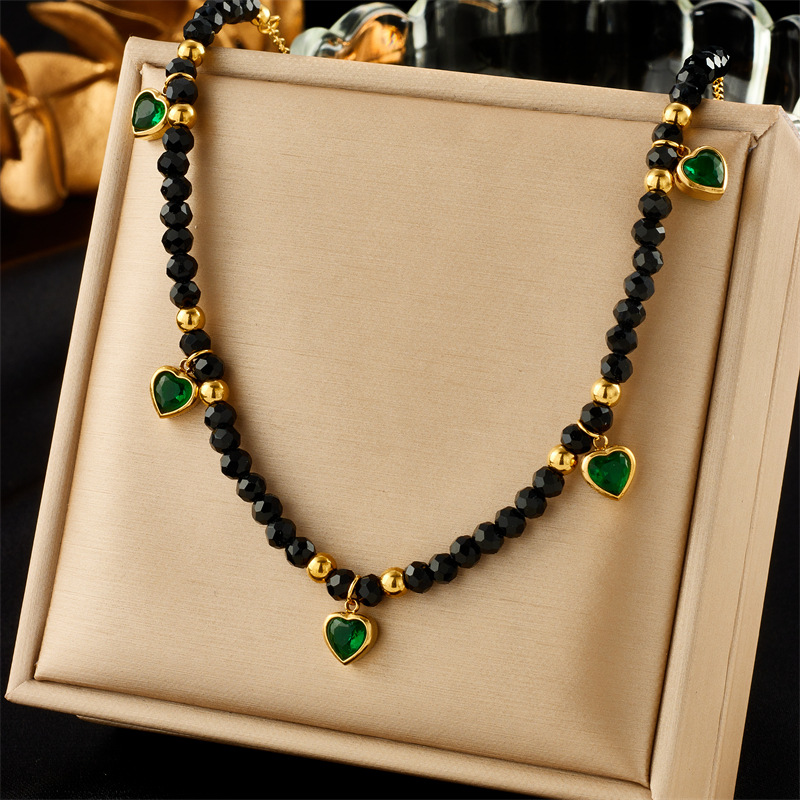 Titanium Steel Material Star Pattern Wholesale Jewelry Simple Style Classic Style Star Titanium Steel Beaded Layered Necklaces