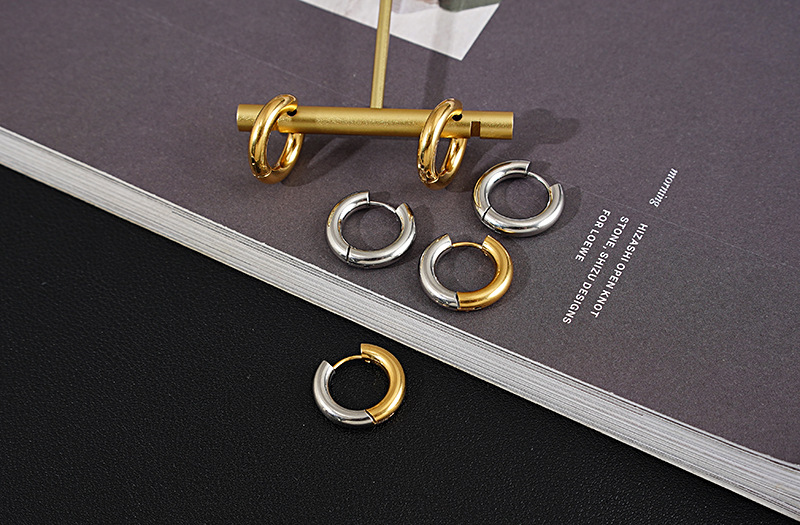 Women'S Gender Plating Design Ins Style Geometric Titanium Steel Plating No Inlaid Earrings