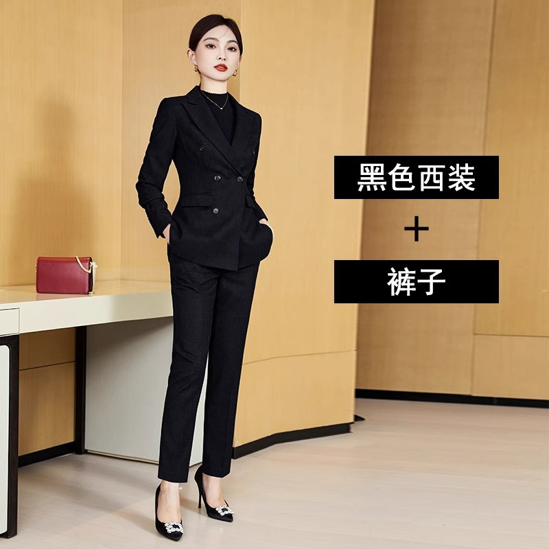 職業服女性ファッションスーツ女性秋冬新型ファッションスーツビジネス交渉作業服コート