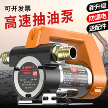 跨境电动抽油泵小型12V24V220V伏柴油泵加油机正反抽油神器自吸泵