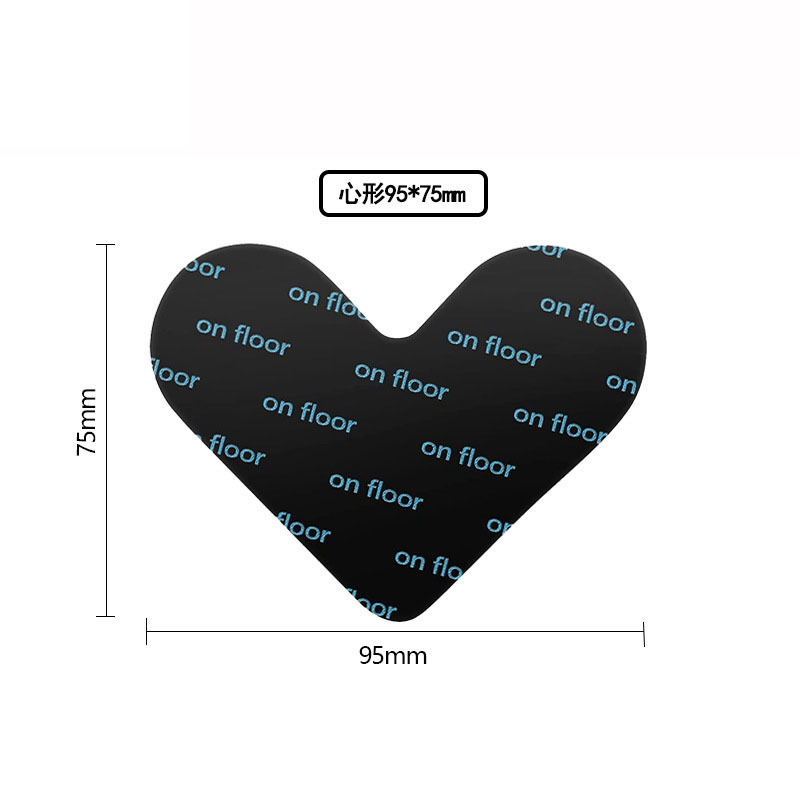 하트 모양 95*75, 일반 버전 검정색, 4개 팩
