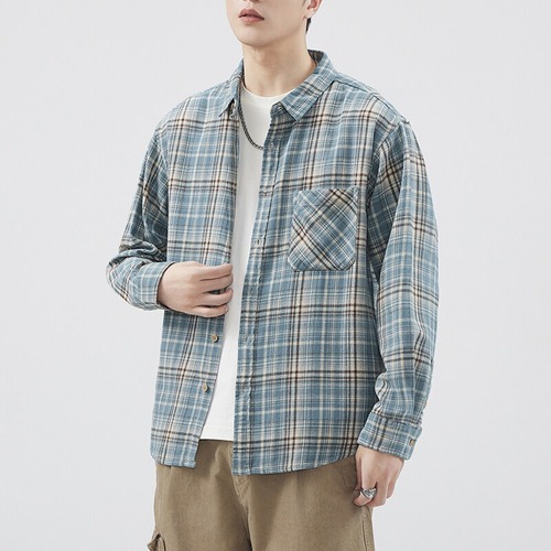 2025 Casual Loose Fit Striped Long-Sleeve Shirt for Men and Women, Trendy Han Style Couple's New Outerwear, Versatile and Fashionable, Suitable for All Seasons