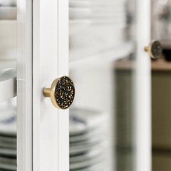 Colorful round single hole Nordic personalized leather cabinet wardrobe shoe cabinet drawer small handle personalized simple clothes hook