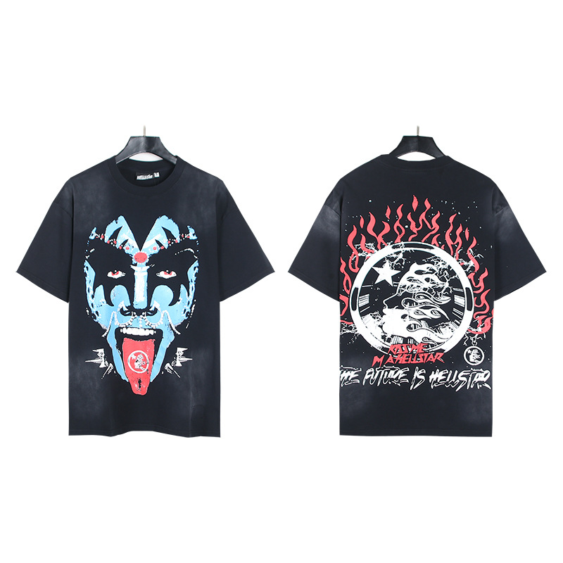 Venta al por mayor versión correcta pa marca de moda manga larga Camiseta palmera espalda Carta Grande logo manga de Batwing OS gota hombro superior