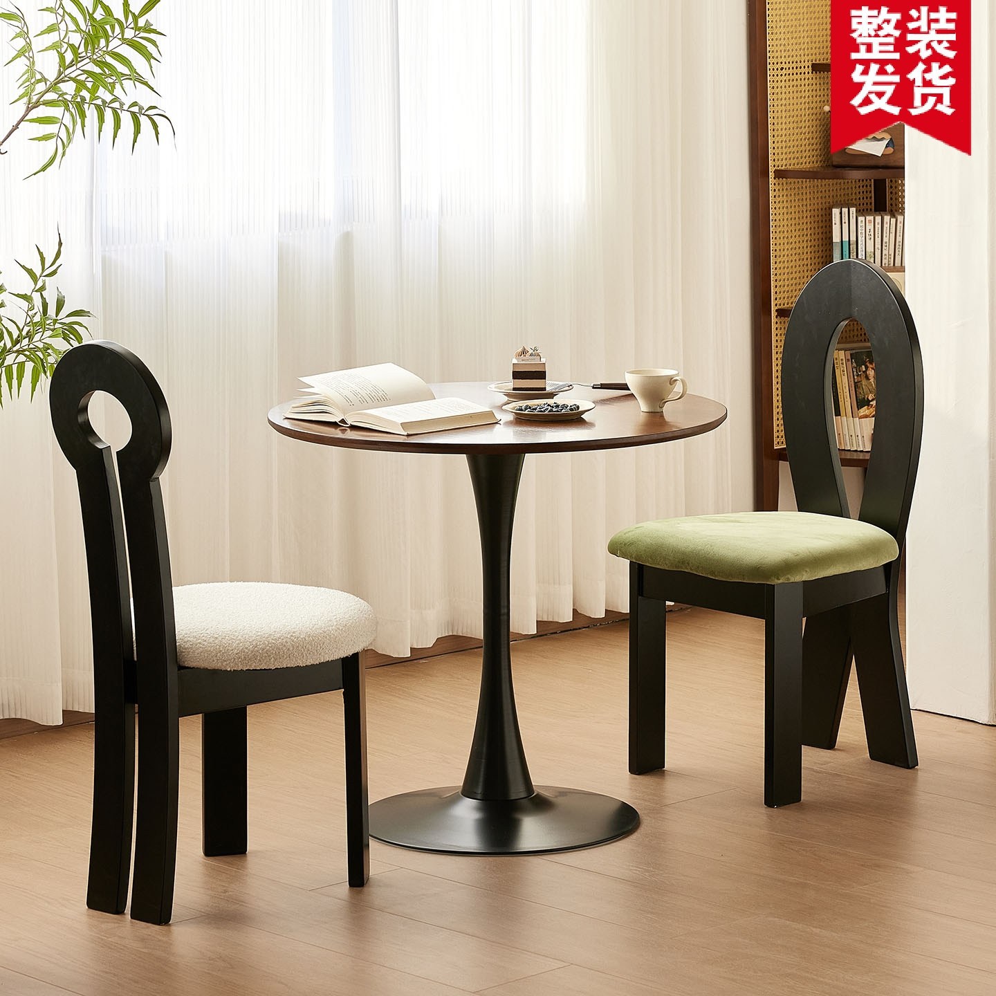 French Style Retro Solid Wood Dining Chair Home Antique Ash Wooden Backrest Chair Light Luxury High-class Restaurant Dining Table and Chair