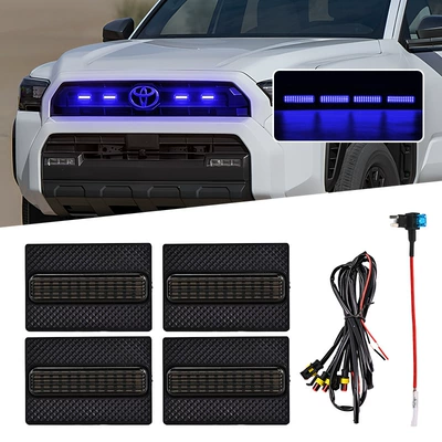 25 Toyota Speedmaster 4Runner Trd: Gündüz işıqları - one-to-four-black-shell-blue-light-with-fuse