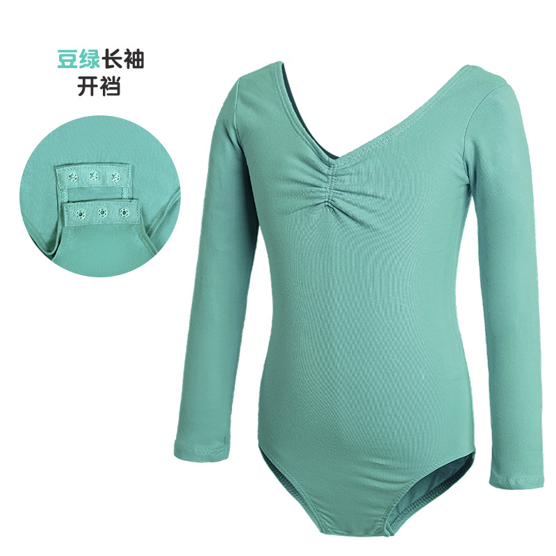 Trajes de baile para niños Trajes de entrenamiento para niñas de verano Trajes de ballet de manga corta Trajes de baile de una pieza para exámenes de danza china